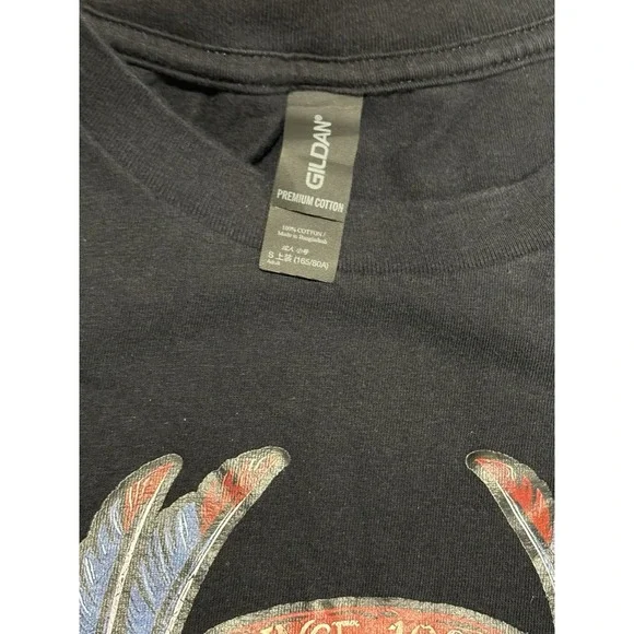 Gildan Premium Cotton T Shirt Women's Size S Harley Davidson Style Short Sleeve - Picture 5 of 5